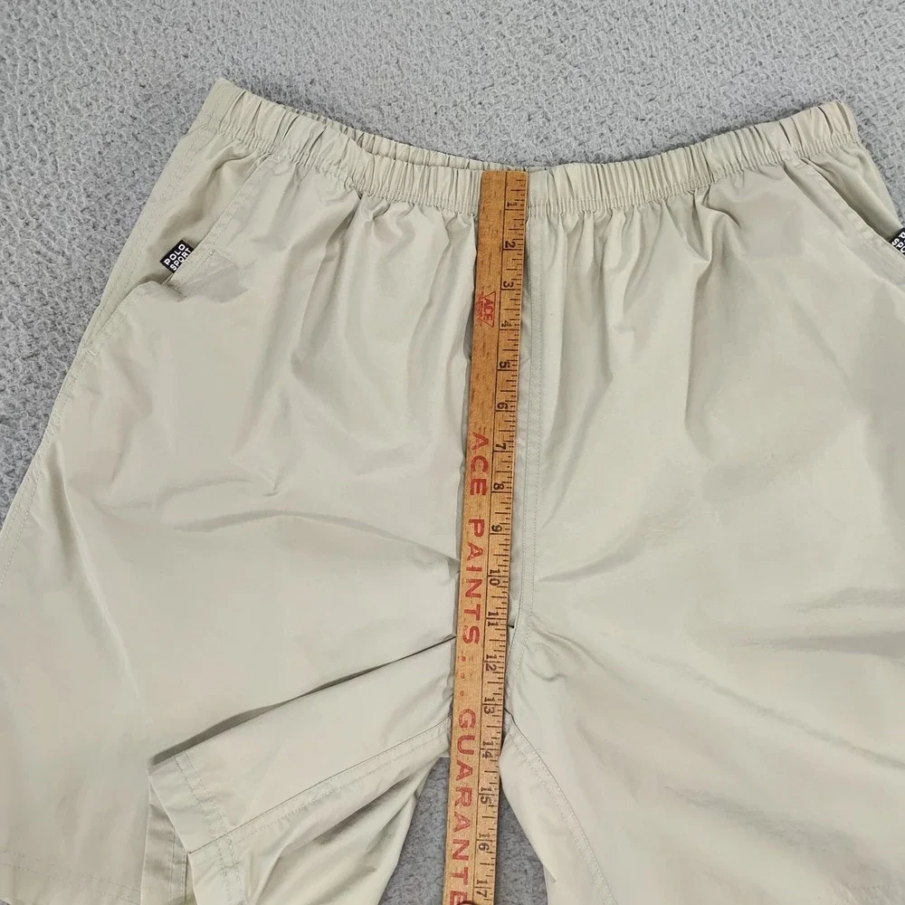 Polo Sport Board Shorts Mens XL Beige Mesh Lined Pocket Elastic Waist Drawstring